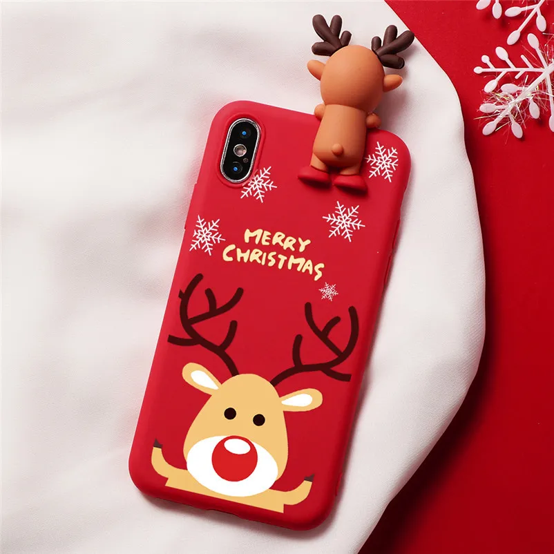 Милый мультяшный чехол для iPhone XS Max, задняя крышка, Рождественский чехол для iPhone 11 Pro XS XR X 10 6 S 6 S 7 8 Plus 7 Plus, мягкий ТПУ чехол - Цвет: 21Klho-sdjzmilu