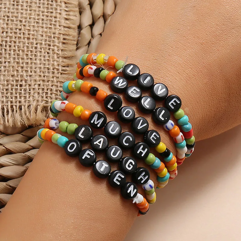 12 teile/satz Handgemachte Bunte Perlen Armbänder für Frauen Bunte Ethnische Afrika Perlen Armbänder Set Boho Braclets Zubehör Mädchen – Detail 11