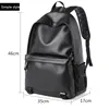 Men Leather Backpacks Anti-theft Bolsas Mochila Large Schoolbag For Boy Travel Bag School Backpack Black Bagpack 3