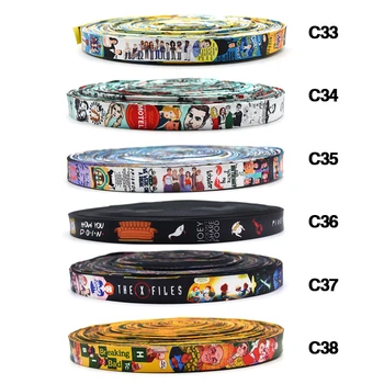 

110Yards/Roll Watercolor Printing Ribbons Decoration Artificial Cartoon Supplies Sewing Accessories Scrapbooking Material A264