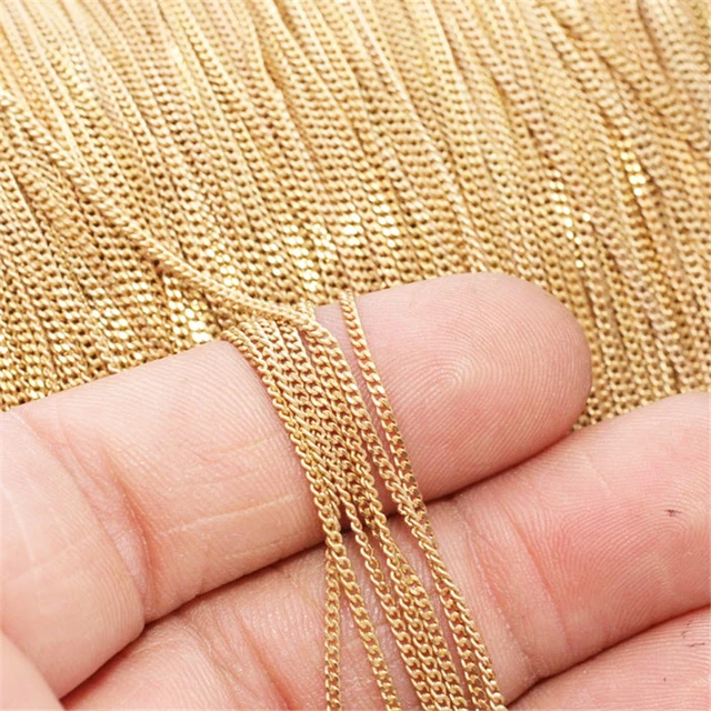 Gold Plated Chain Jewelry Making  14k Gold Chain Jewelry Making - 6 14k Gold  Plated - Aliexpress