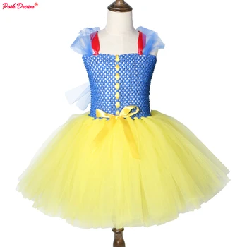 

POSH DREAM Children Snow White Girls Cosplay Tutu Dress Cartoon Princess Christmas Halloween Tutu Dress Performance Clothing