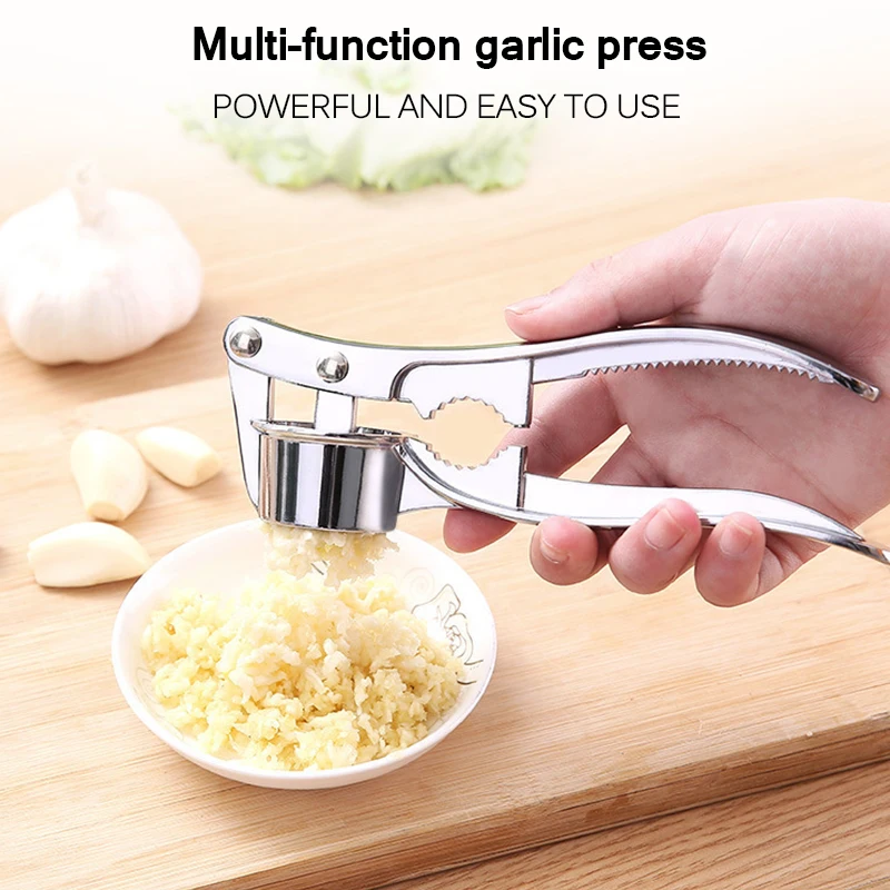 Stainless Steel Home Kitchen Mincer Tool Garlic Press Crusher Squeezer Masher