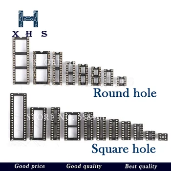 

200PCS Round/square Hole IC socket Connector DIP 6 8 14 16 18 20 24 28 40 pin Sockets DIP6 DIP8 DIP14 DIP16 DIP28 DIP40 pins