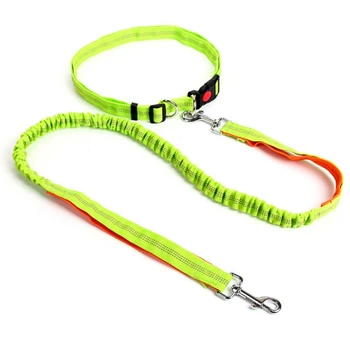 

Night Reflective Elastic Nylon Breakaway Leashes Retractable Running Hand Free Waist Belt Jogging Leads Leash For Small Pet Dogs