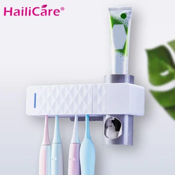 

Antibacterial 2 in 1 UV Light Ultraviolet Toothbrush Automatic Toothpaste Dispenser Sterilizer Toothbrush Holder Cleaner