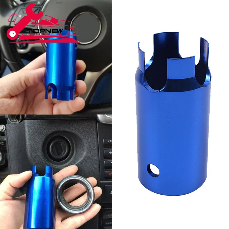 Ignition Lock Switch Sleeve Remover Socket Auto Repair Removal Tool Blue Ignition Lock Removal