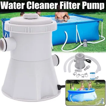 

330 Gph Swimming Pool Filter Pump For 100-350gal Pools+7pcs Filter Us/eu/uk Electric Automatic Swimming Pool Filter d1