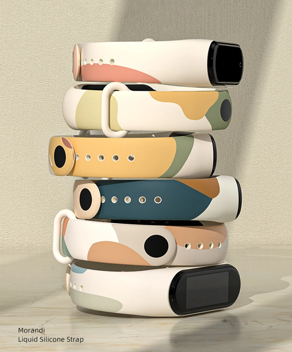 Xiaomi Mi Smart Band 6 5 4 3 Strap Morandi Watchband Bracelet Replacement Sport Wrist Color TPU Silicone Xiaomi Official Store