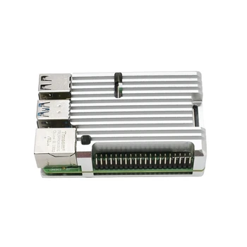 

for Raspberry Pi 4B 2G RAM DIY Kit Support 2.4 / 5.0 GHz WIFI Bluetooth 5.0 with Aluminum CNC Alloy Protective Silver Case 5V 3A