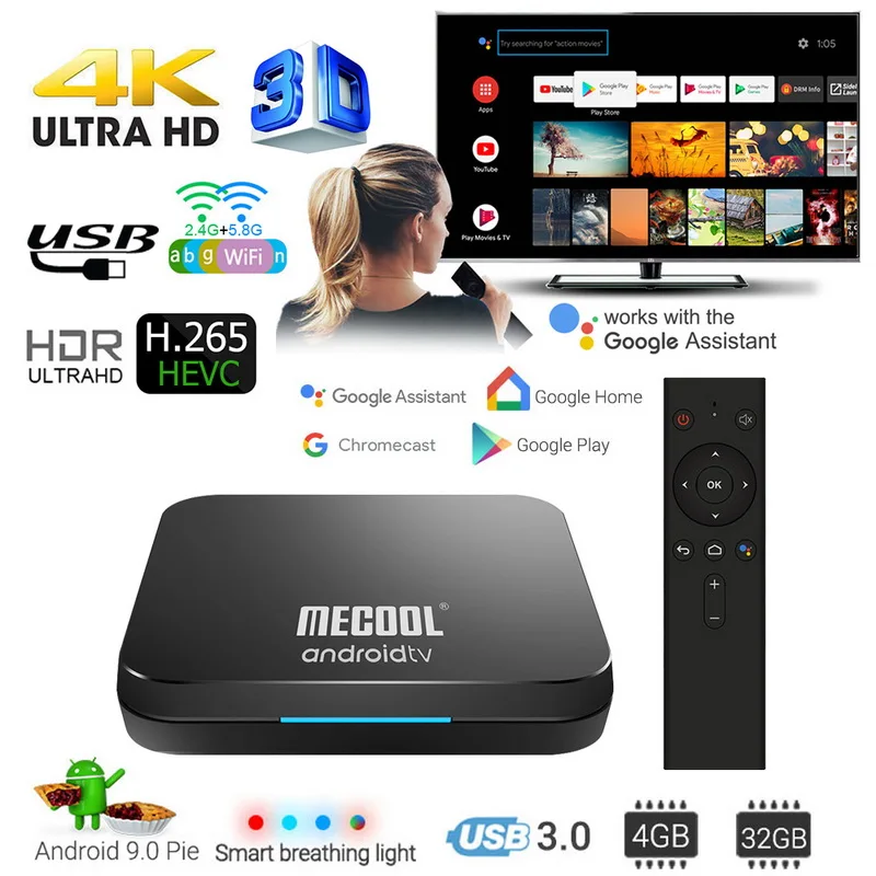 

KM9 PRO Smart TV Box HD 4K 2G / 16GB Network Set Top Box Media Player
