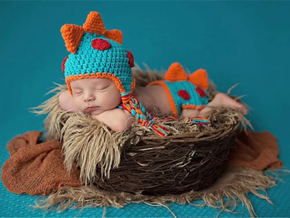 

Baby Boy baby cap + Short Outfit Newborn Photography Props Knit Infant Infant Accessorie Fashion Kawaii new born photography