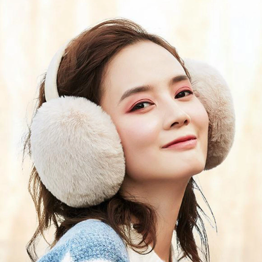 ぬいぐるみイヤーマフ女性のためのブランド冬のイヤーマフ暖かい毛皮イヤーマフソフトイヤーウォーマー耳女の子のための固体カラーかわいい耳ウォーマーソフトカバー P7 耳当て Aliexpress