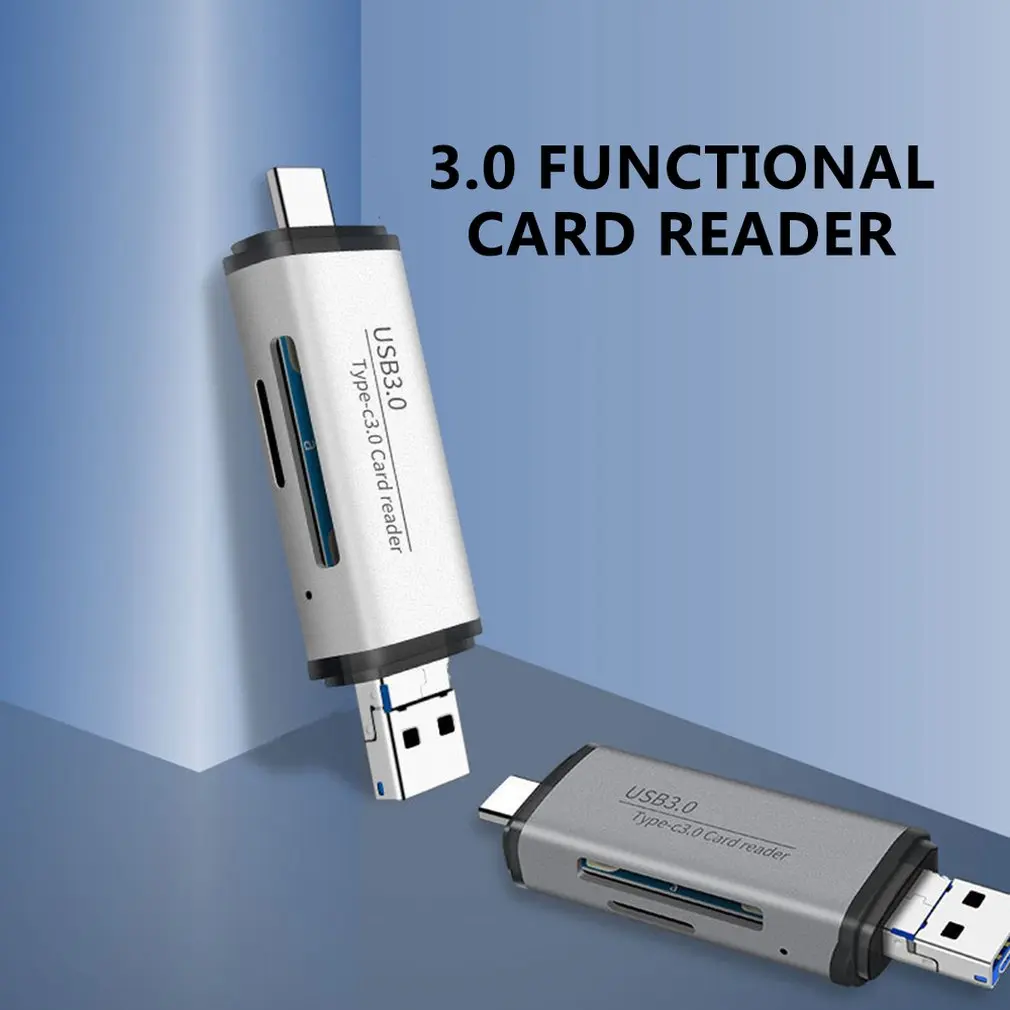 2 в 1 USB3.0 компьютерный кард-ридер Многофункциональный Otg высокоскоростной TF/безопасный цифровой кард-ридер