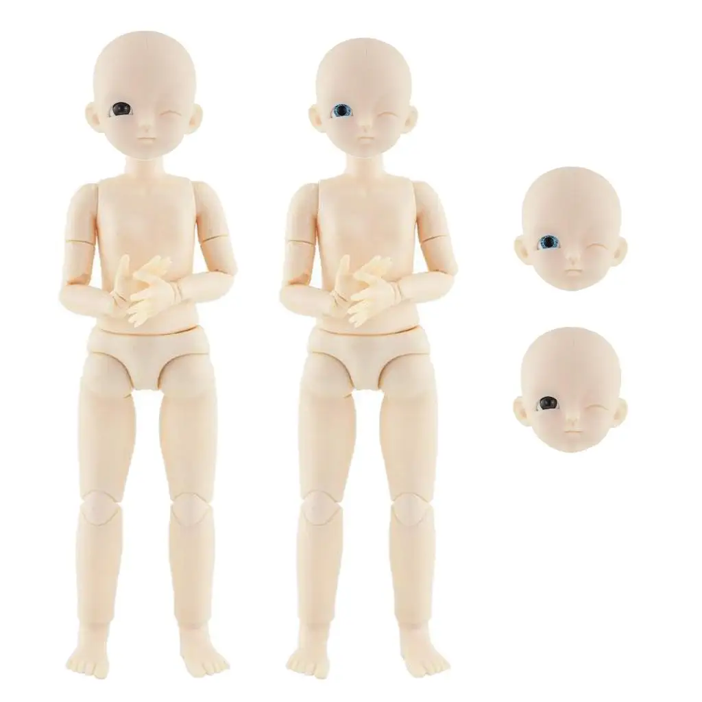 1/6 BJD Wink Female Moveable Plastic Blank Doll Parts DIY Makeup Accessory