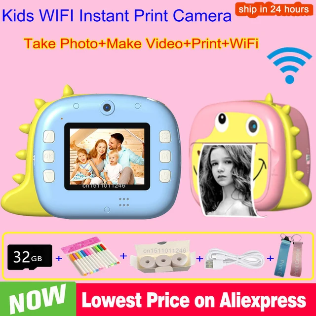 Appareil Photo À Impression Thermique Instantanée Pour Enfants, 1080p, Hd,  Vidéo, Jouet - AliExpress