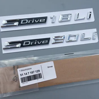 شراء100 قطعة عالية الجودة سيارة التصميم ABS Sdrive 18li 20li 25li شارة ملصق الجانب الخلفي الذيل شعار النزوح ملصقات الشارات الأسود