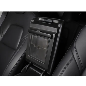 

For Tesla Model 3 2017-2019 Armrest Storage Box Concealed Transparent Car Organizer 1pc Tray