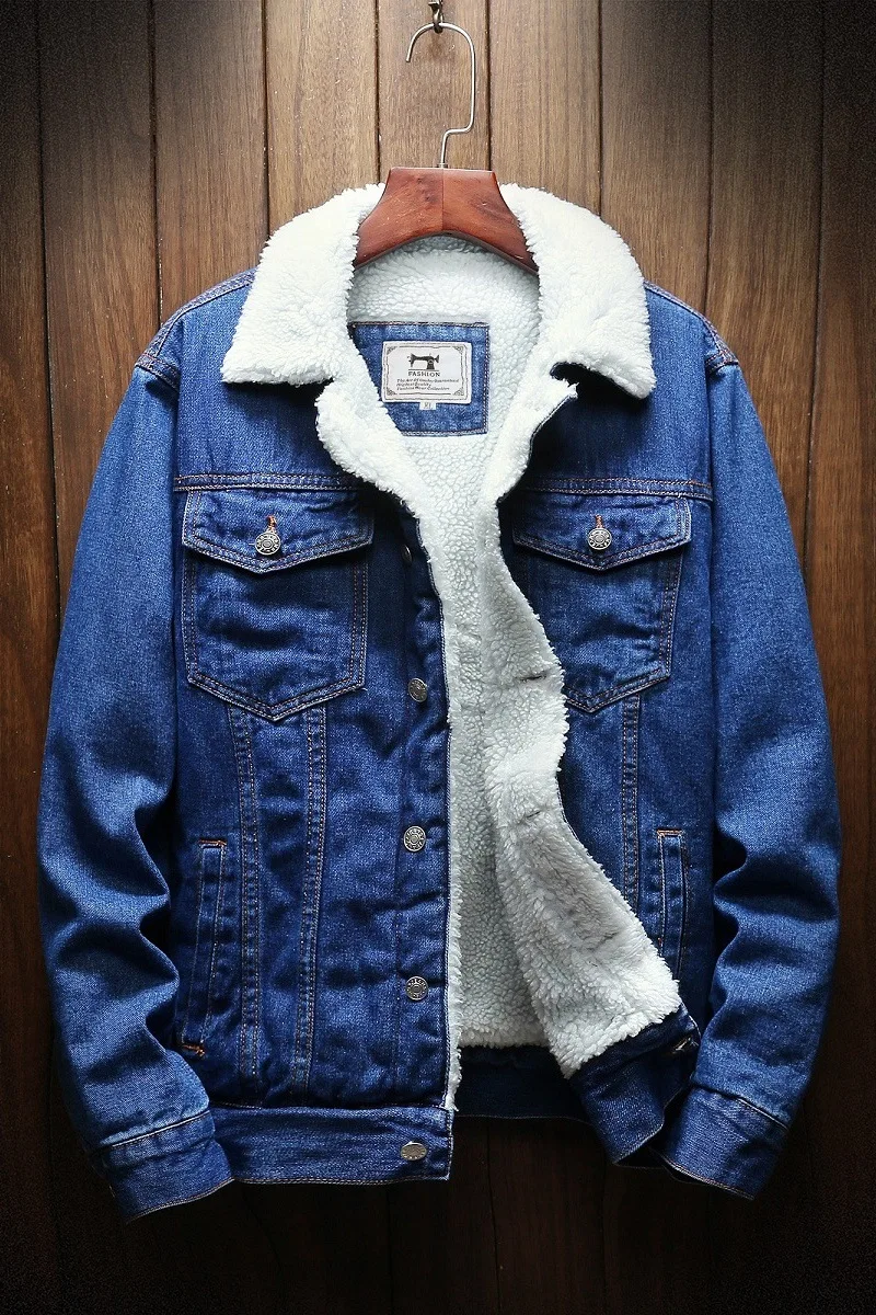 Мужская Флисовая Куртка с меховой подкладкой облегающая мотоциклетная