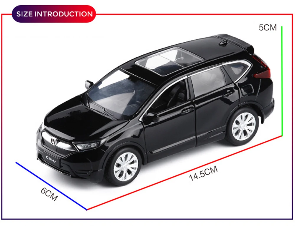 1:32 Honda CRV музыкальная с подсветкой машина литые игрушечные машинки горячее колесо модель автомобиля металлический корпус двери можно