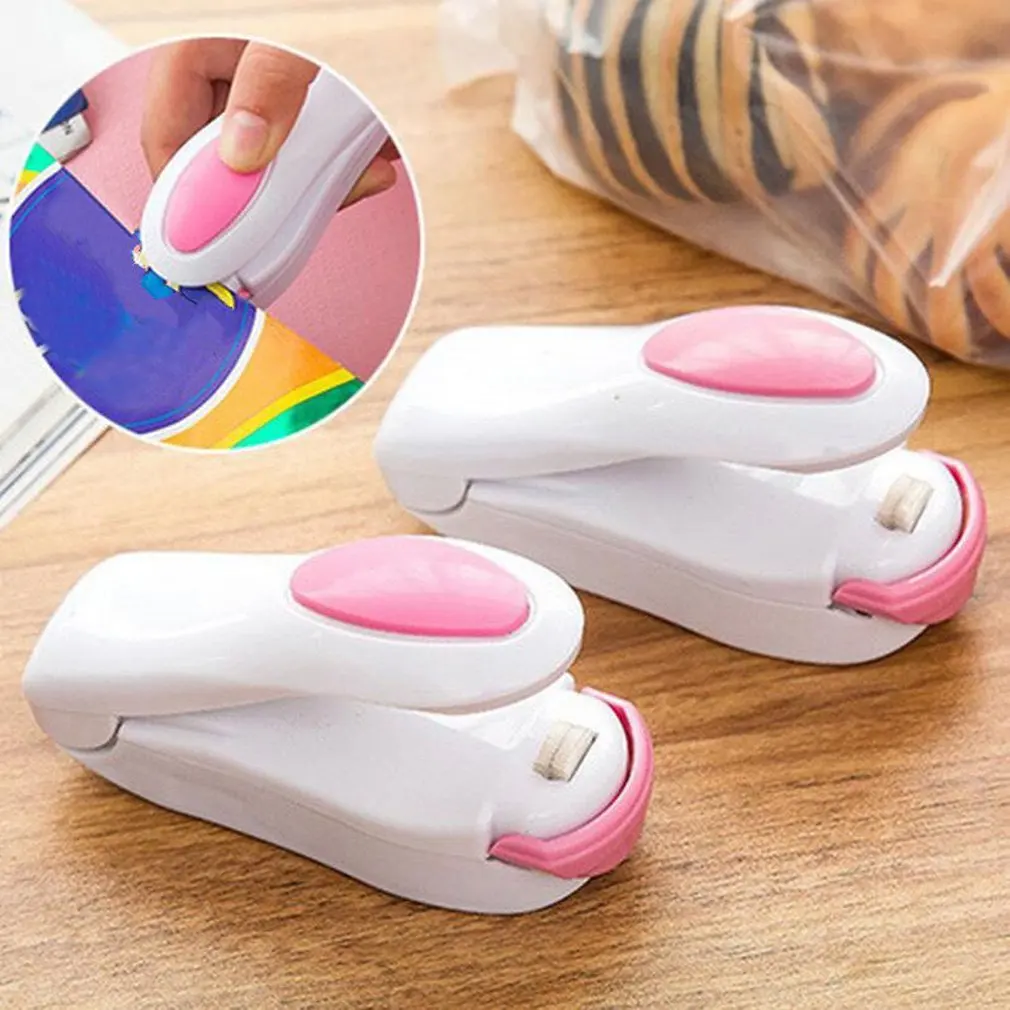 

Mini Portable Household Food Sealer Vacuum Plastic Bag Heat Sealing Machine Closing Capper Food Saver Storage