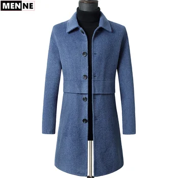 

MENNE high quality men jacket Business casual warm wool coat Autumn winter mens woolen jacket