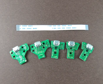 

USB Power Charging Board Socket Circuit JDS 001 011 030 040 050 055 with Ribbon Cable For Playstation 4 PS4 Pro Controller 2set