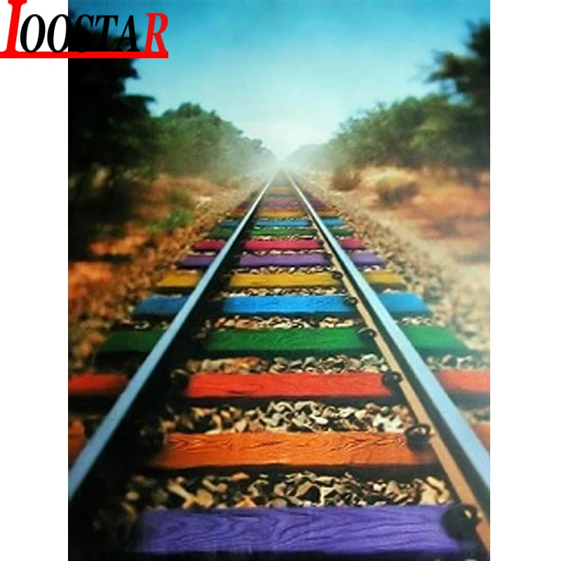 5d Diamond Painting Water Color rail landscape Full Square/Round diamond Embroidery Cross Stitch mosaic Rhinestone Home Decor | Дом и сад