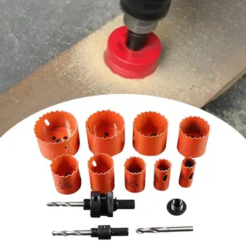 

13PCS Hole Saw Knit with Pilot Drill Mandrel Metal Saw Blade for Cutting Drilling Metal Wood Plastic