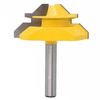 

1PC 8mm Shank 45 Degree Mortise Tenon Knife Medium Lock Miter Router Bit 3/4 Inch Stock Woodworking Carbide End Mill