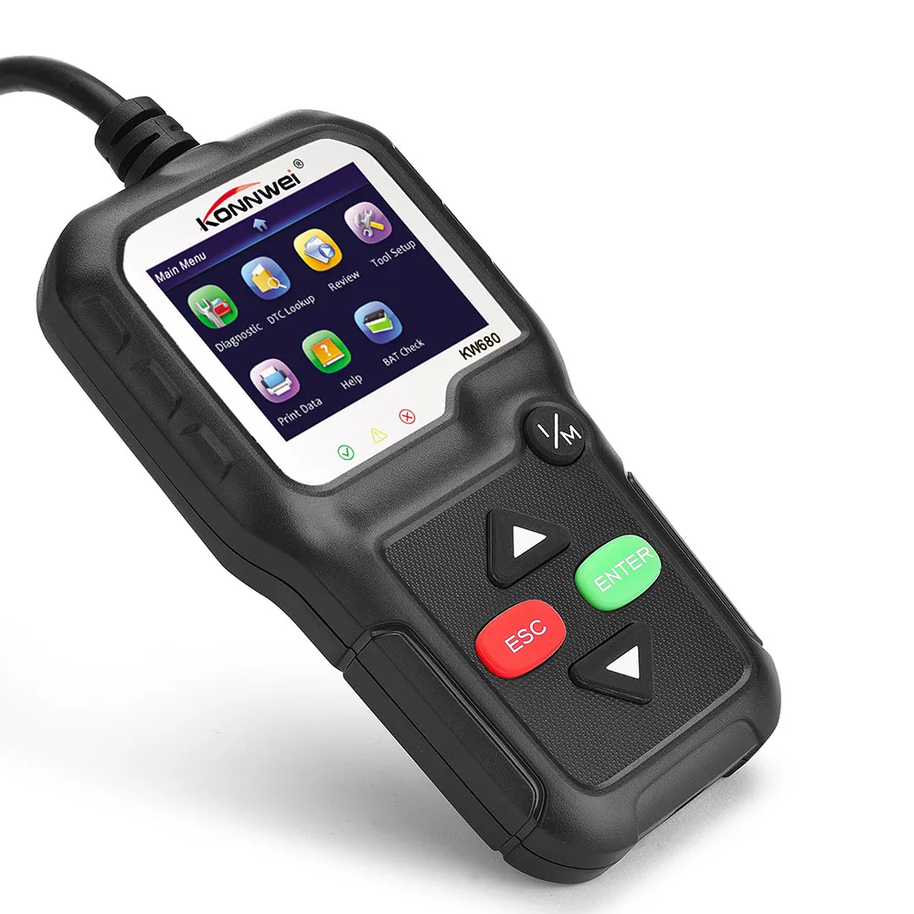 Vehemo OBD2 автомобильный сканер для диагностики для KONNWEI KW680 Универсальный Автомобильный диагностический двигатель чтение код инструмента ошибки