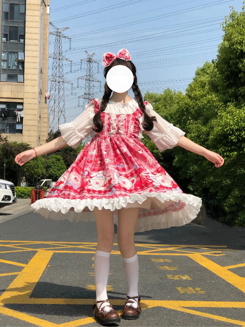 Cosplay&ware Lolita Tea Rabbit Dress Sling Jsk Shirt Renaissance Gothic Party Sweet -Zentai shop online Hd1730f1c2c2c4a7fba60242c3f6ff434B.jpg