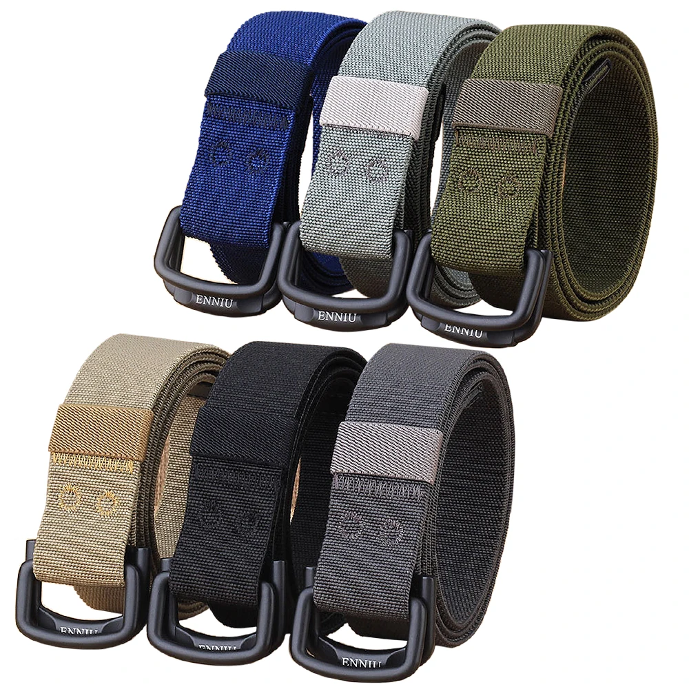 

2 Pack 120cm Men Women Belts 47.2 Inch Adjustable Webbing Belt for Camping Daily polyester Hunting Bags Outdoor Equipment