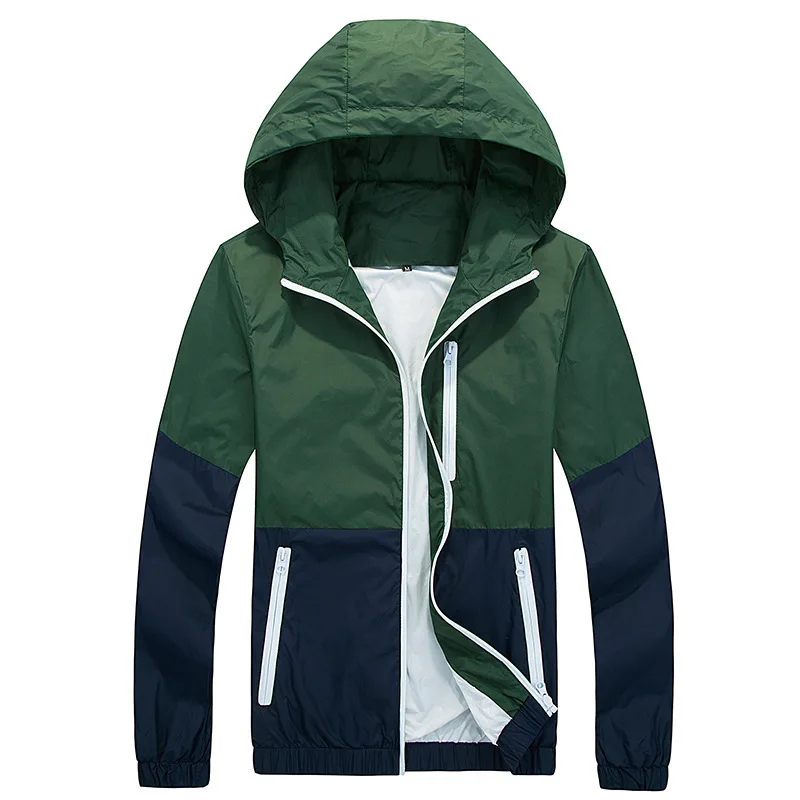 Jacket Men Windbreaker 2019 Spring Autumn Fashion Men's Hooded Casual Jackets Male Coat Thin Outwear | Мужская одежда