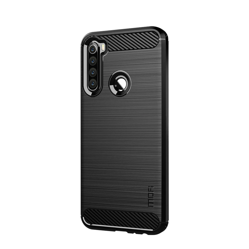 Черный Чехол MOFi для Xiaomi Redmi Note 8 T, роскошный чехол из мягкого волокна ТПУ, силиконовый чехол для телефона s, задняя крышка для Xiaomi Redmi Note 8T - Цвет: Черный