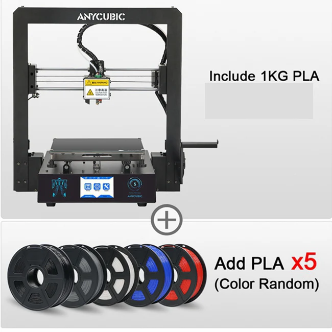 ANYCUBIC 3d принтер мега-S обновления I3 Мега огромный объем сборки 3d принтер металлический каркас Ultrabase 3d принтер impressora 3d Друкер - Цвет: Mega S  add 5kg