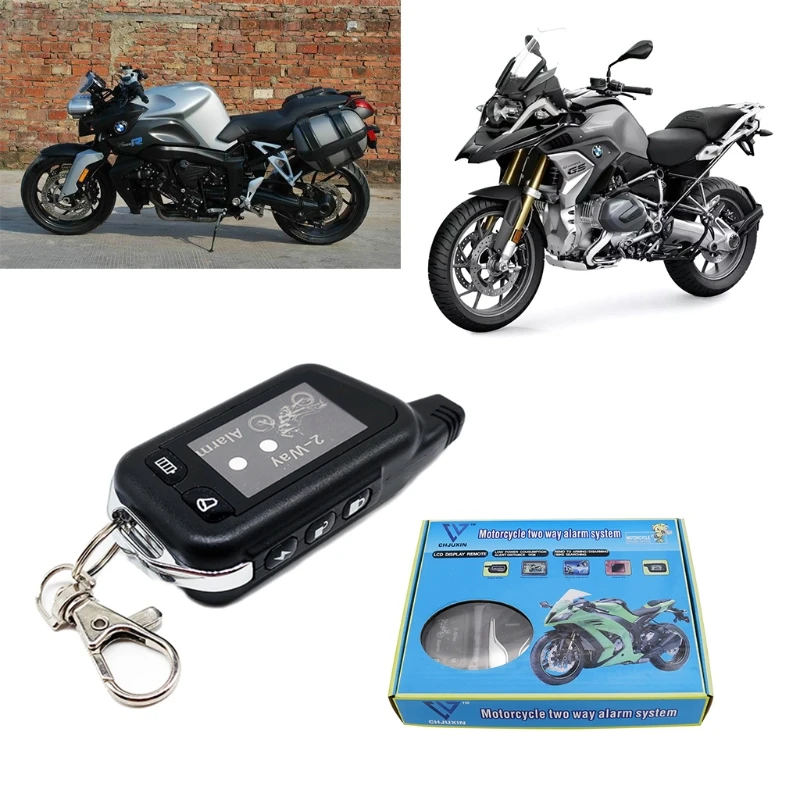 2 Way Anti-theft Alarm Systems Warning Alarm with Remote Control for Motorcycle Motorcycle Alarm Wireless Vibration Alarm Anti Theft Alarm