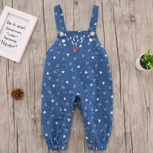 Г. Модные комбинезоны для детей; Одежда для девочек с принтом «сердечки Валентина»; брюки на лямках; хлопковые мягкие брюки на лямках