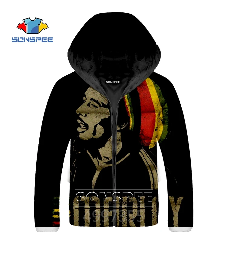 SONSPEE,, Bob Marley Singer, Harajuku, 3D принт, хип-хоп, пуховик для мужчин, wo, для мужчин, забавная, зимняя, теплая, уличная куртка, женская, новинка, G1