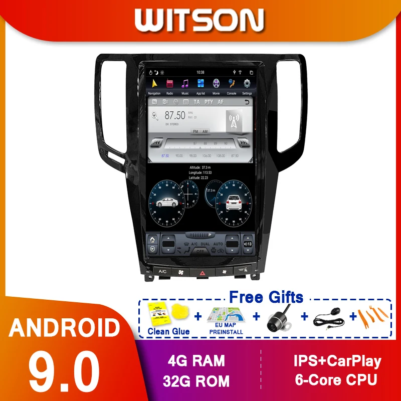 Автомобильный мультимедийный плеер WITSON для Infiniti G37 Android9 Radio G35 Tesla PX6 головное