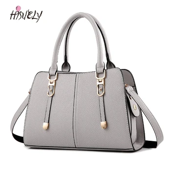 

HISUELY Fashion Womens Leather Handbag Shoulder Bag Ladies Messenger Hobo Bag Leather Satchel Tote High Quality Hot Sale Bolsa