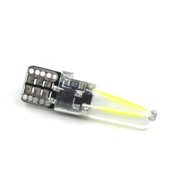 10X Автомобильный светодиодный светильник T10 COB ширина W5W COB 12V Светодиодный светильник для чтения автомобиля стеклянная маленькая лампа