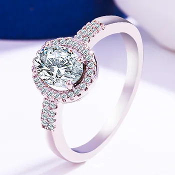 

CHAMSS Hollow Out Oval Gemstone Zircon Ring Elegant Simple Women's Proposal Ring Manufacturers Wholesale