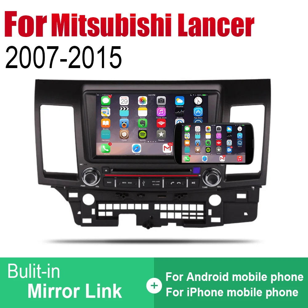 Best ZaiXi Auto DVD Player GPS Navigation For Mitsubishi Lancer 2007~2015 Car Android Multimedia System Screen Radio Stereo 4