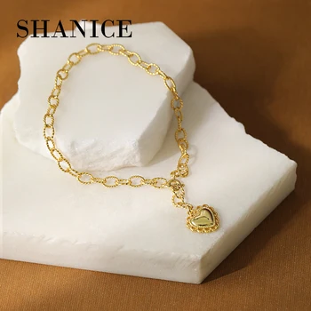 

SHANICE 925 Sterling Silver Anklets for Women Retro love heart shaped chain Jewelry Wholesale Tobilleras Mujer Enkelbandje