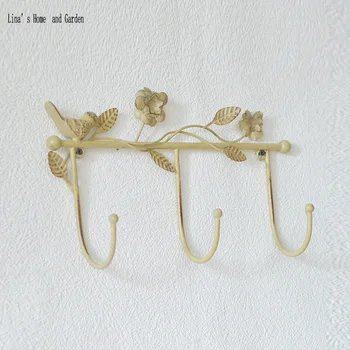

light yellow handmade rustic vintage decorative metal wall hooks