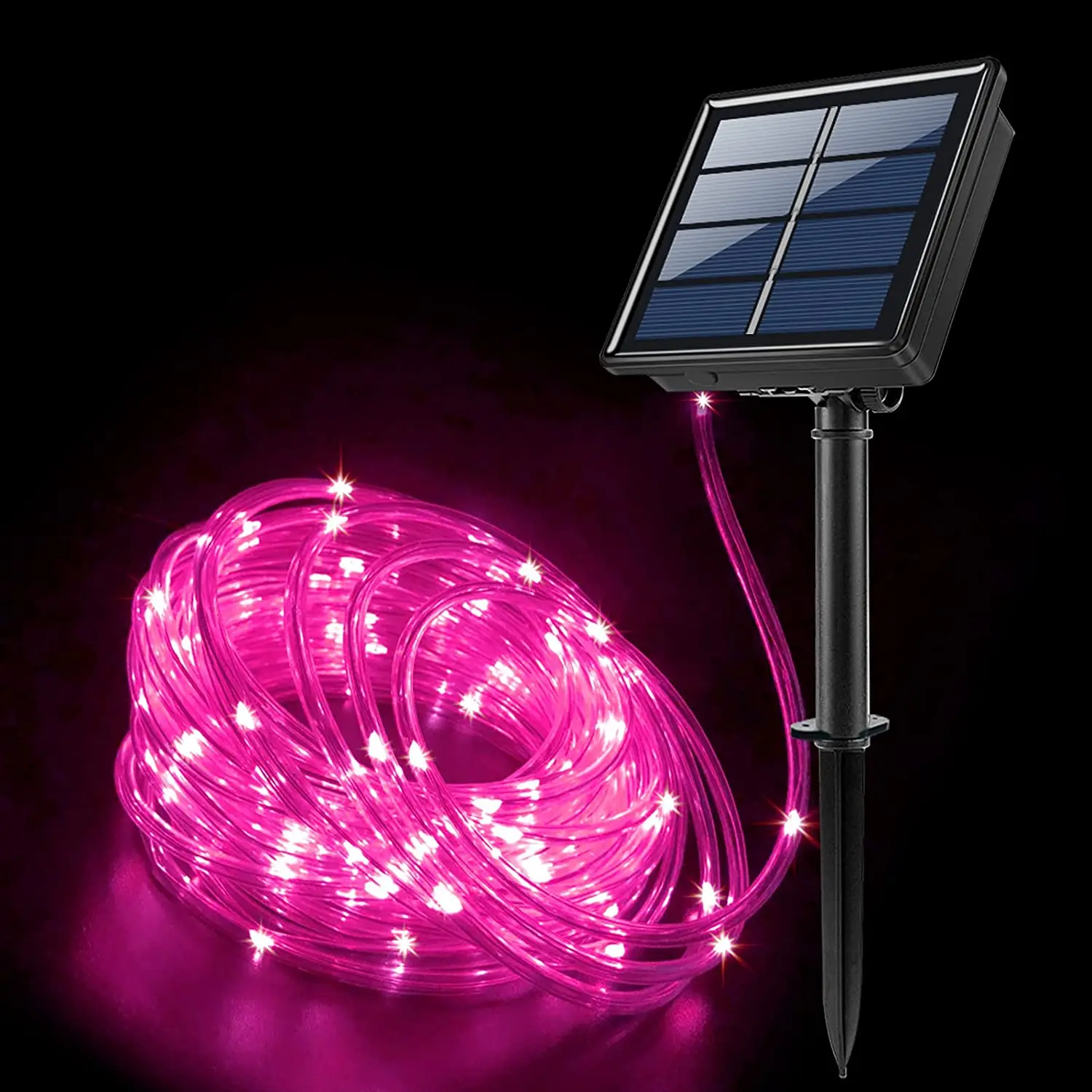 thumbnail image 1 of Cadena de luces LED solares impermeables para decoración navideña, 8 modos, 10/12/22 m, para bodas y Año Nuevo, actualización 2023, 1 of 5