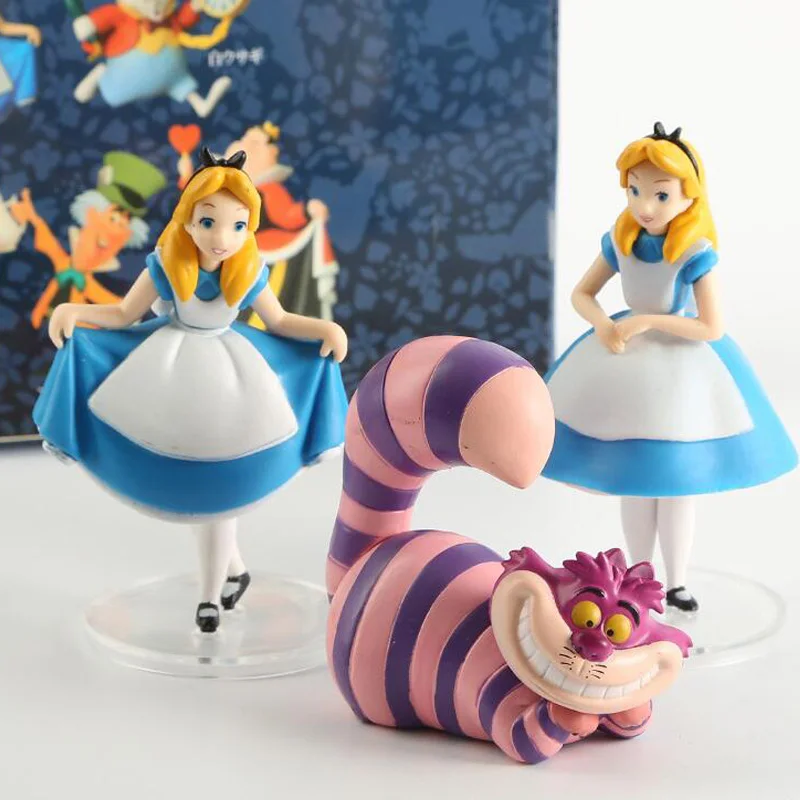 Фигурка героя мультфильма Алиса в стране чудес 3 шт./компл. ПВХ 6 5 9 см|Игровые