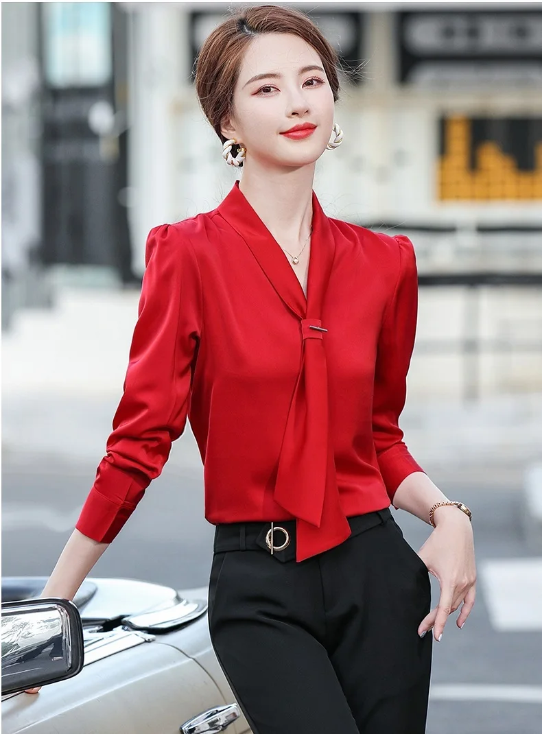 Fashion Formal Shirts Long Sleeve Shirts Kingfield Long Sleeve Shirt red elegant 