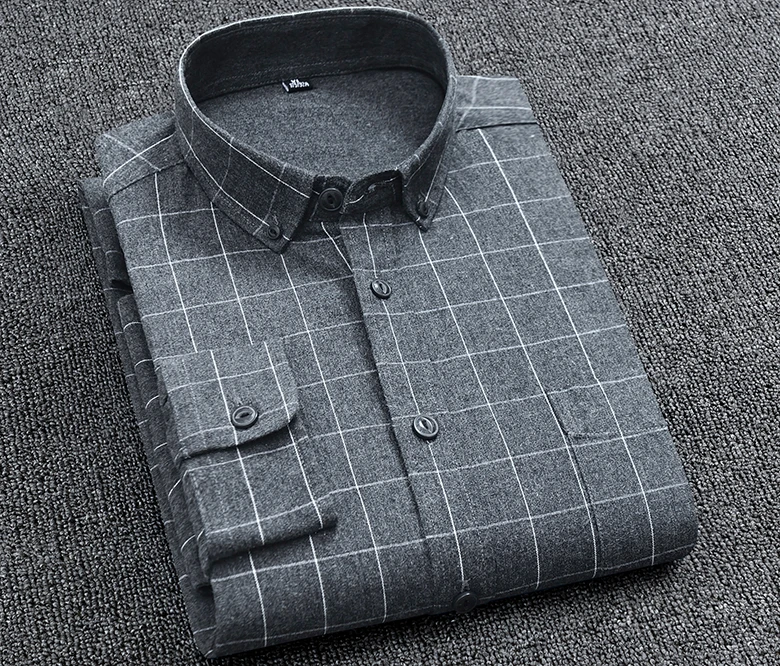 Повседневная мужская рубашка в клетку Camisas Masculina с длинным рукавом, дышащая, классический дизайн